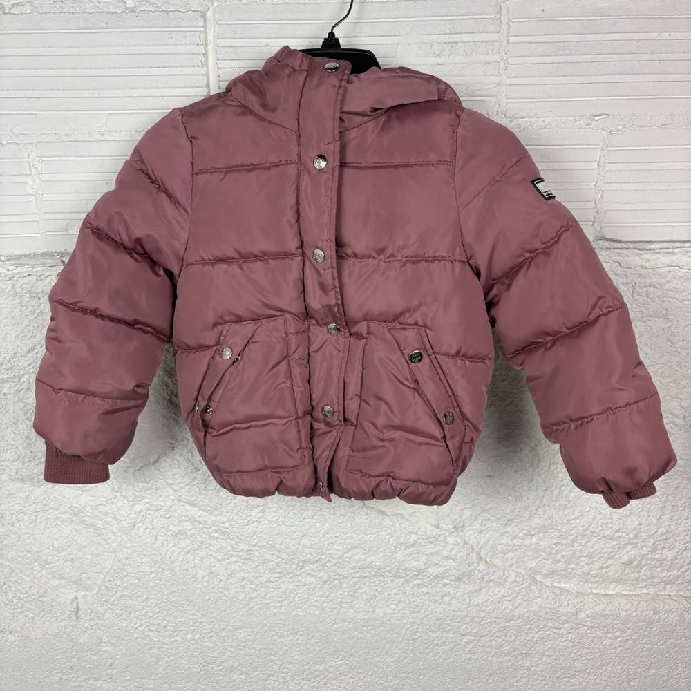 DKNY SPORT pale rose Pink Sherpa lined Puffer warm winter Jacket size 6X